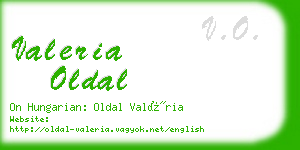 valeria oldal business card